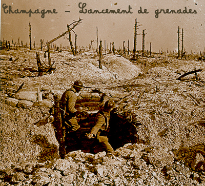 Diapos de la guerre de 1914/1918 - Champagne